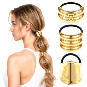 Chunky gold hairband/hairtie/haircuff